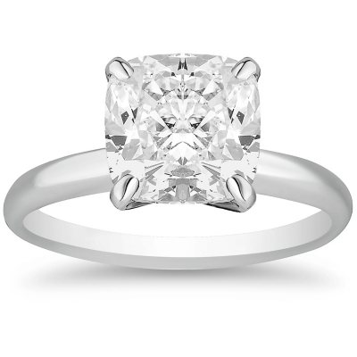 Superior Quality VS Collection 4.0 CT. T.W. Cushion Shaped Diamond Solitaire Ring in 18K Gold (I, VS2)