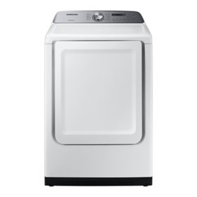 Samsung - 7.4 Cu. Ft. Electric Dryer with 10 Cycles and Sensor Dry - White