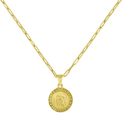 14K Yellow Gold St. Christopher Medallion Pendant - Sam's Club