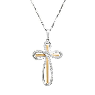 Gems One Diamond Cross Pendant In Sterling Silver (1/10 Ct. Tw.) 2411738 -  Sami Fine Jewelry