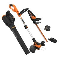 Worx 20V Power Share - 3PC Cordless Combo Kit (Blower, Trimmer, and Hedge Trimmer) 