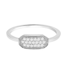 0.10 CT. T.W. Diamond Geometric Shape Ring in 14K Gold (I, I1)