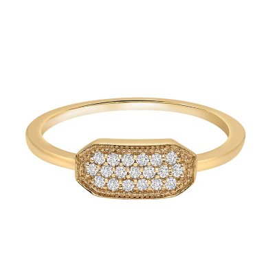 0.10 CT. T.W. Diamond Geometric Shape Ring in 14K Gold (I, I1) - Sam's Club