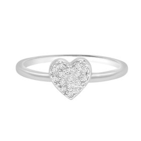0.08 CT. T.W. Diamond Heart Ring in 14K Gold (I, I1)