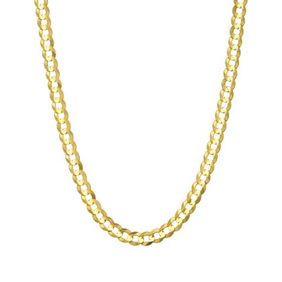 14K Yellow Gold 3.6mm Solid Curb Chain, 20