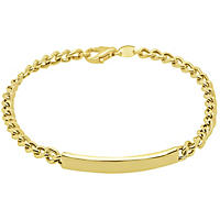 Shop 14K Yellow Gold Curb Link ID Bracelet with Lobster Clasp
