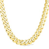 14K Yellow Gold 9.5mm Miami Cuban Necklace