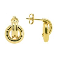14K Italian Yellow Gold Door Knocker Earrings