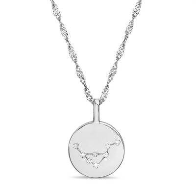 0.27 CT. T.W. Diamond Dog Tag Pendant in Sterling Silver