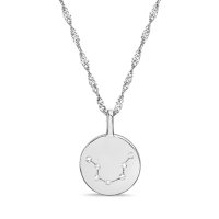 Zodiac Constellation Diamond Accent Pendant in Sterling Silver