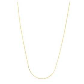 Adjustable Box Link Chain Necklace, 1.1mm in 14K Gold 		