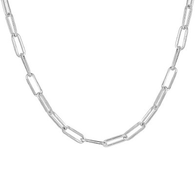 Small Paperclip Chain Necklace in Sterling Silver