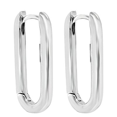 Silver Paperclip Earrings
