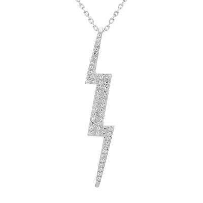  CT. . Diamond Lightning Bolt Pendant in Sterling Silver - Sam's Club