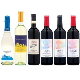 Premium Wines of Europe Entertainment Bundle Variety (750 ml bottle, 6 pk.)