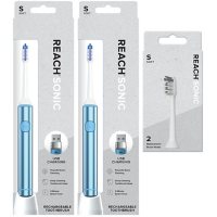 REACH Sonic Toothbrush and Replacement Brush Heads Bundle