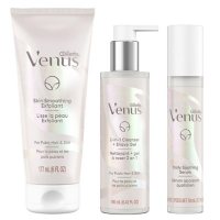 Venus Pubic Hair & Skin Cleanser, Exfoliant and Serum 3-Piece Bundle