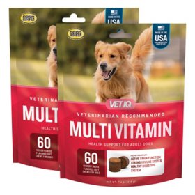 VETIQ Multivitamin Soft Dog Chews, Hickory Smoke Flavored 60 ct., 2 pk.