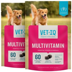 VETIQ Multivitamin Soft Dog Chews, Hickory Smoke Flavored 60 ct., 2 pk.