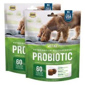 VETIQ Probiotic Soft Dog Chews, Hickory Smoke Flavored 60 ct., 2 pk.