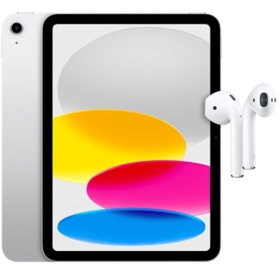 Apple iPad 10.9" 64GB with WiFi + AirPod 2nd Gen Bundle - Choose Color