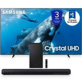 SAMSUNG 98" DU9000 Crystal UHD 4K Smart TV + Q-Series 3.1.2 Dolby Atmos Soundbar