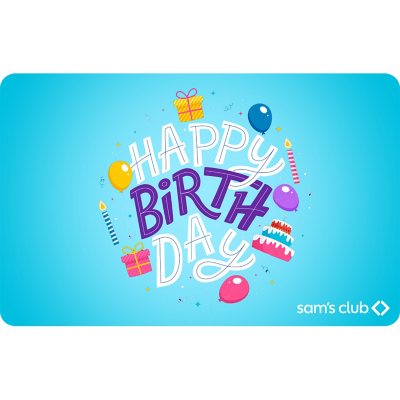 Sam's Club Happy Birthday Gift Card : 50:- 50