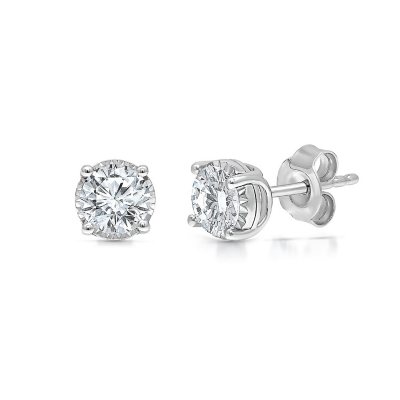 0.45 CT. T.W. Diamond Stud Earrings in 14K White Gold - Sam's Club