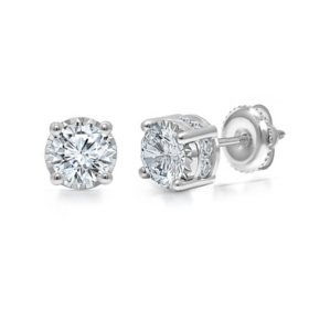 1.95 CT. T.W. Diamond Stud Earring in 14K White Gold