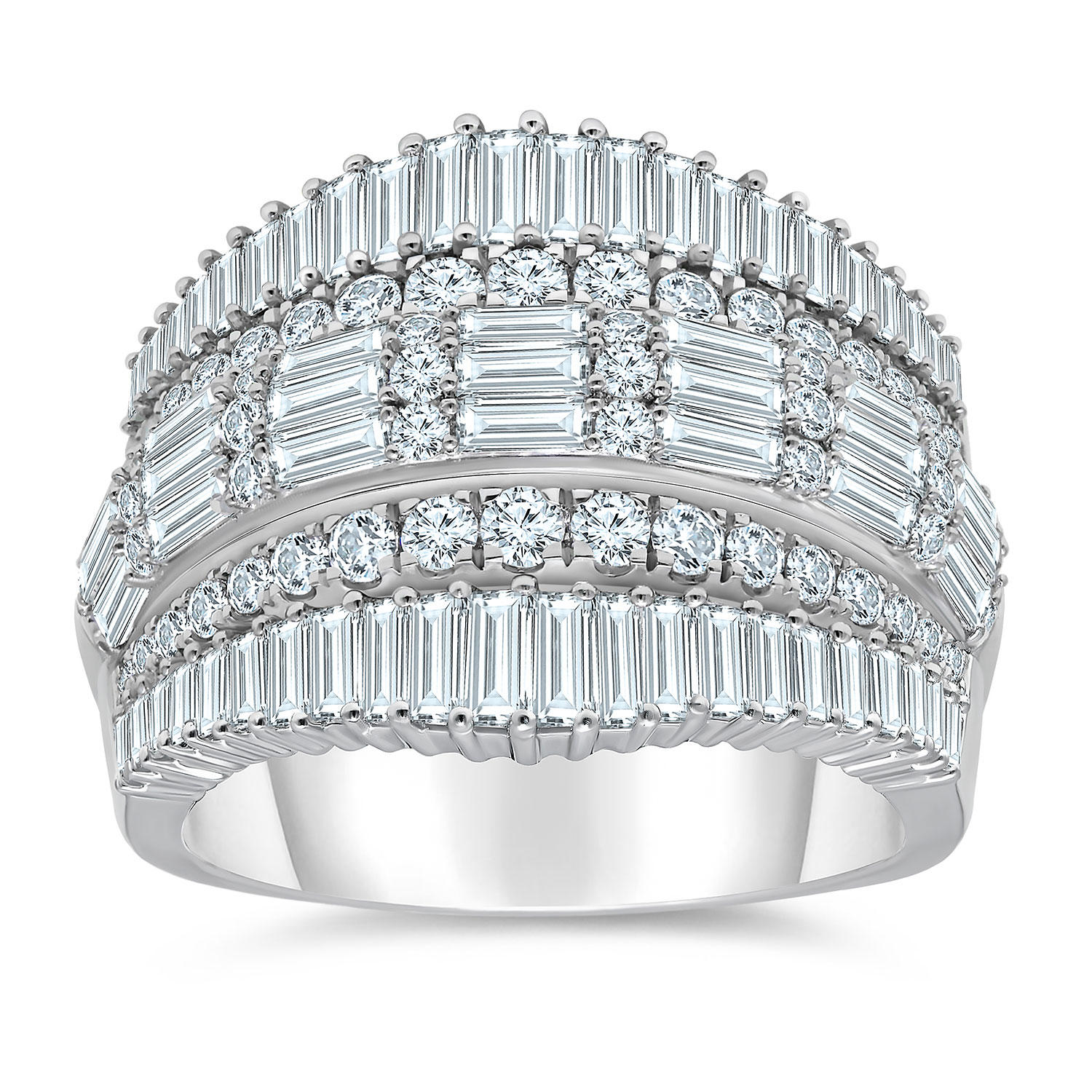 1.95 CT. T.W. Diamond Fashion Ring in 14K White Gold - 5