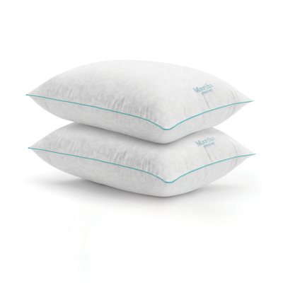 Martha Stewart 2-Pack Heirloom Jacquard Down Alternative Bed Pillows, King:- King
