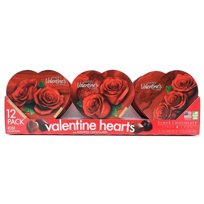 Valentine Chocolates Rose Heart Box