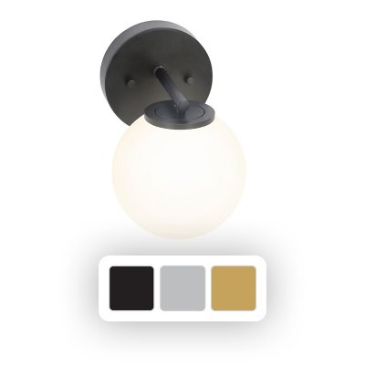 GE Solon Matte Black Decorative Sconce Integrated Color-Changing Light Fixture