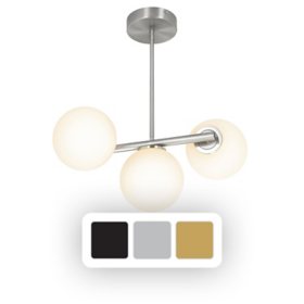 GE Solon Decorative 3-Light Pendant Integrated Color-Changing Light Fixture(Assorted Colors)
