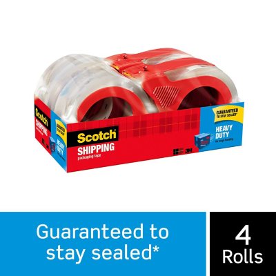 6 Refill Rolls 1.88 x 54.6 Yards Shipping & Moving Scotch Heavy Duty Shipping Packaging Tape Clear 3 Core Great for Packing 3850-6 Pack of 2