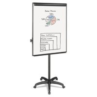 MasterVision - Silver Easy Clean Dry Erase Mobile Presentation Easel -  44" to 75-1/4" High
