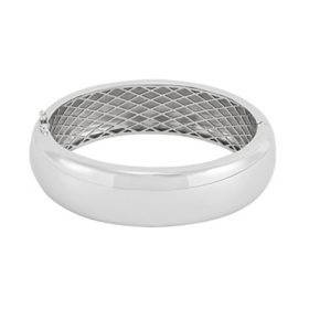 Tube Hinged Bangle Bracelet in Sterling Silver