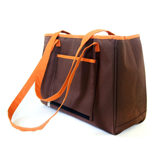 Iconic Pet FurryGo Pet Shoulder Carrier/Bag, Coffee/Orange
