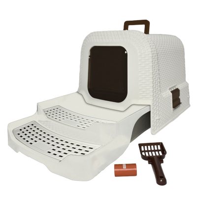 Iconic Pet KittyKlean Litter Box with Rattan Finish Sam s Club