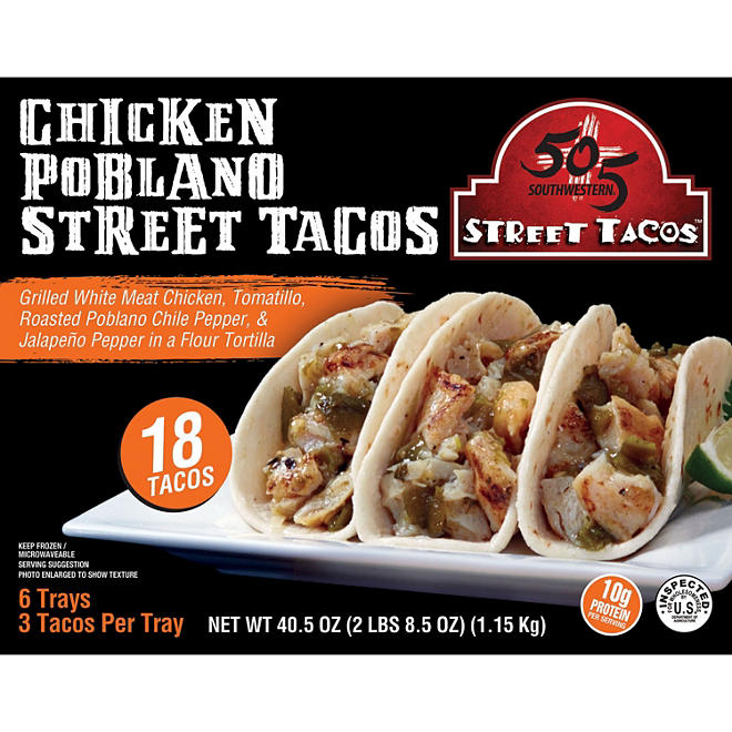 505 Southwestern Chicken Poblano Street Tacos (18 ct.)