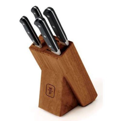 Wolfgang Puck, Kitchen, Wolfgang Puck Knife Set W Holder Santoku Set Of 4  Knives