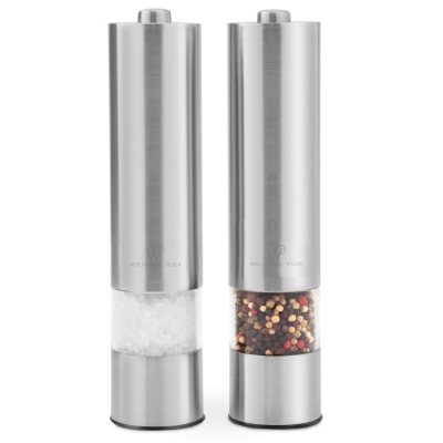 Pepper Grinders Set 2 Pcs Stainless Steel Electric Salt Pepper