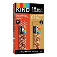 KIND Peanut Butter Dark Chocolate and Caramel Almond & Sea Salt Variety Pack (18ct)