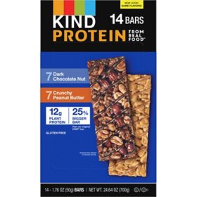 KIND Protein Dark Chocolate Nut and Crunchy Peanut Butter Variety Pack 14 ct.