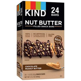 KIND Nut Butter Filled Snack Bars, Chocolate Peanut Butter (24 ct.)