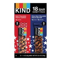 KIND Dark Chocolate Cherry Cashew & Extra Dark Chocolate Nuts & Sea Salt Variety Pack (18 ct.)