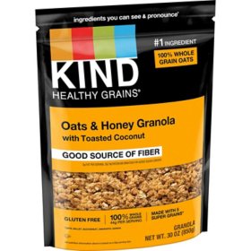KIND Healthy Grains Oats & Honey Granola with Toasted Coconut, 30 oz.