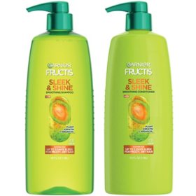 Garnier Fructis Sleek & Shine Shampoo & Conditioner, 40 fl. oz., 2 pk.