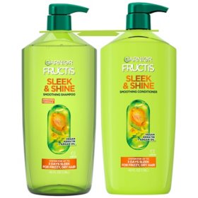 Garnier Fructis Sleek & Shine Shampoo & Conditioner, 40 fl. oz., 2 pk.