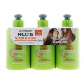 Garnier Fructis Sleek & Shine Leave-in Conditioner, 10.2 fl. oz., 3 pk.